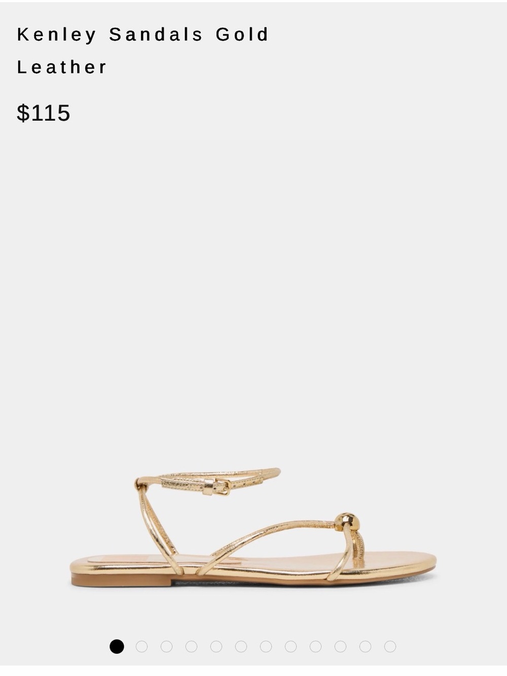 Dolce Vita Metallic Gold Ankle-Strap Sandals